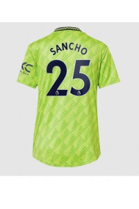 Manchester United Jadon Sancho #25 Fotballdrakt Tredje Klær Dame 2022-23 Korte ermer